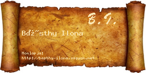 Básthy Ilona névjegykártya